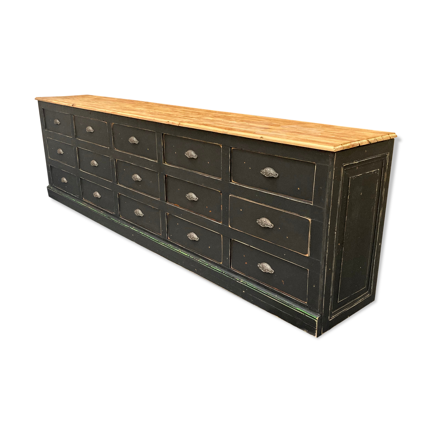 Former large craft furniture with 15 drawers