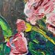 Oil on cardboard 20th century still life with flowers