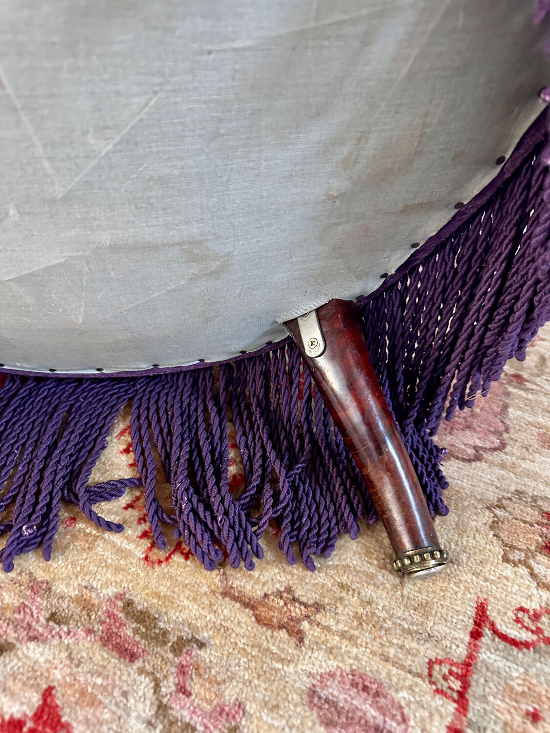 Small purple velvet tub chair