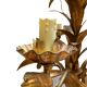 1960s Hollywood Style Gold Metal Chandelier, Fleuri