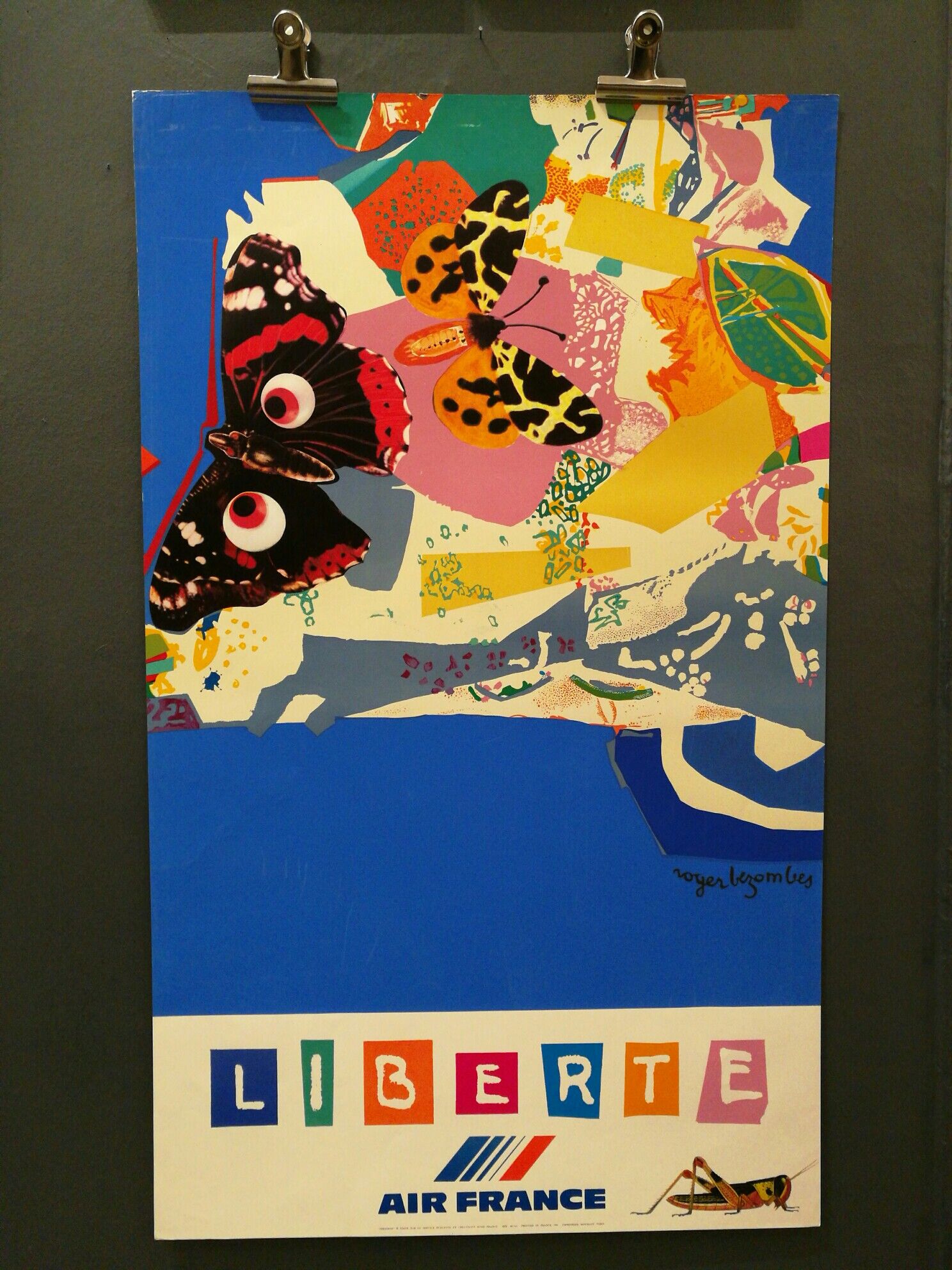 Affiche originale Air France circa 1980