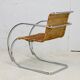 MR20 armchair, tubular chromed steel and rattan, Mies van der Rohe, circa 1960