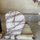 Vintage pair of marble and onyx Art Deco bookends.