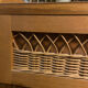 Vintage wooden and rattan secretary