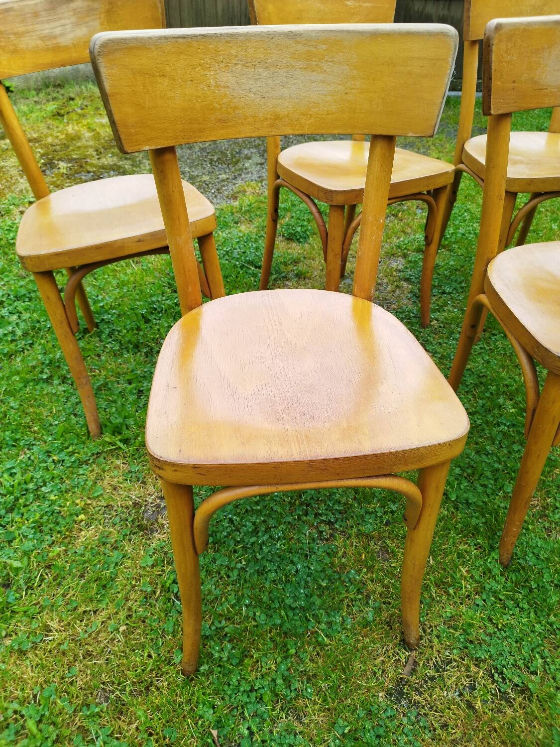 5 Baumann style bentwood bistro chairs