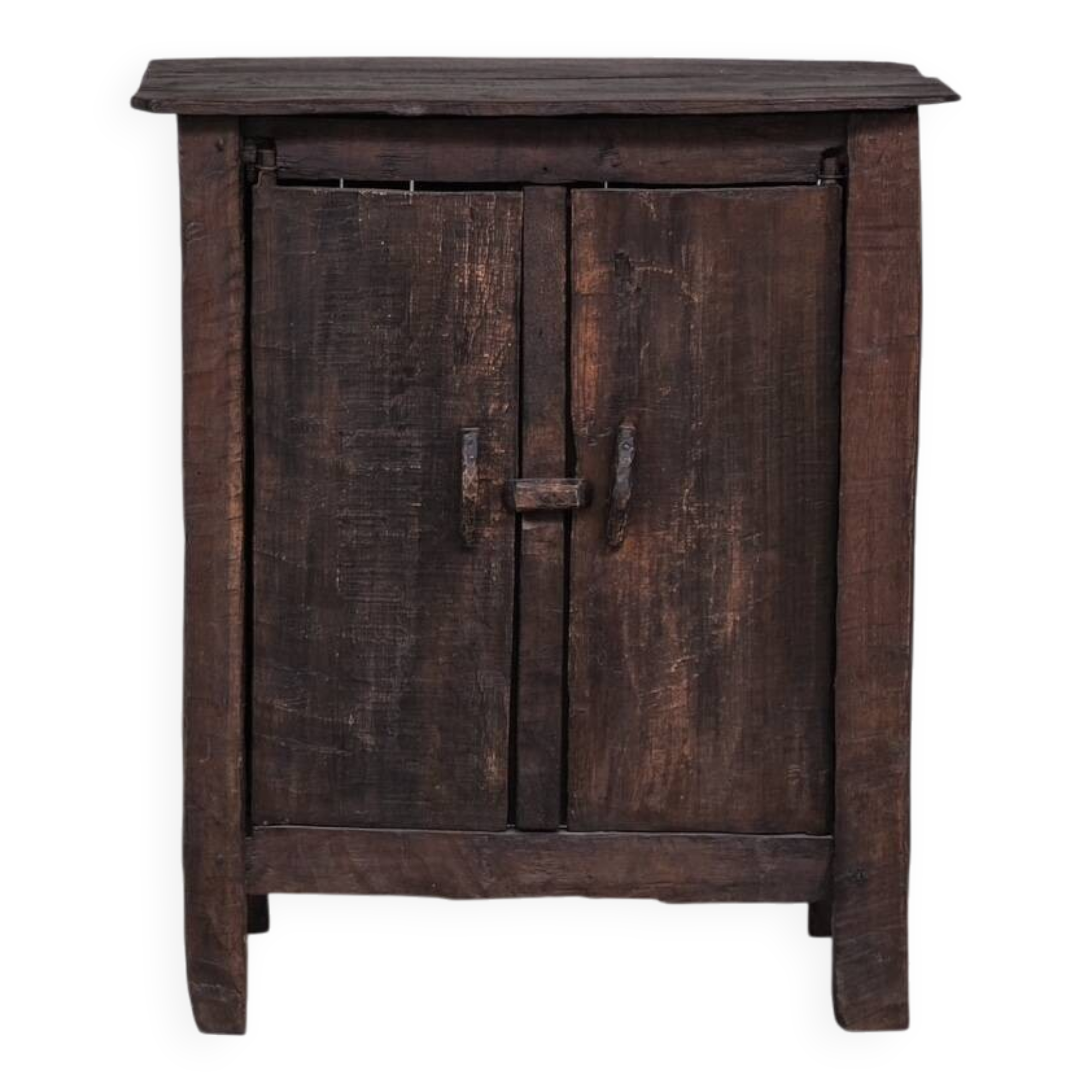 Antique Primitive Wooden Side Cabinet or Console