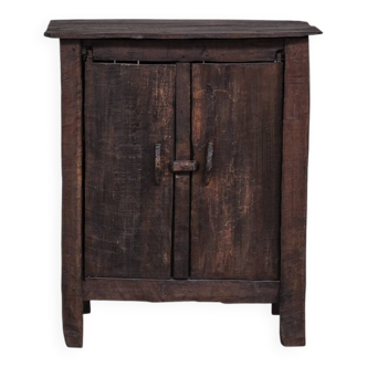 Antique Primitive Wooden Side Cabinet or Console