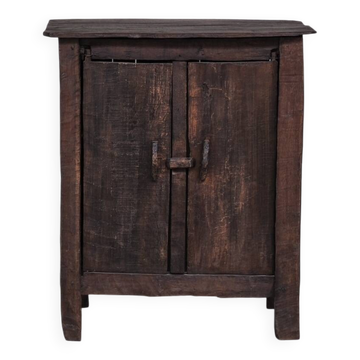 Antique Primitive Wooden Side Cabinet or Console