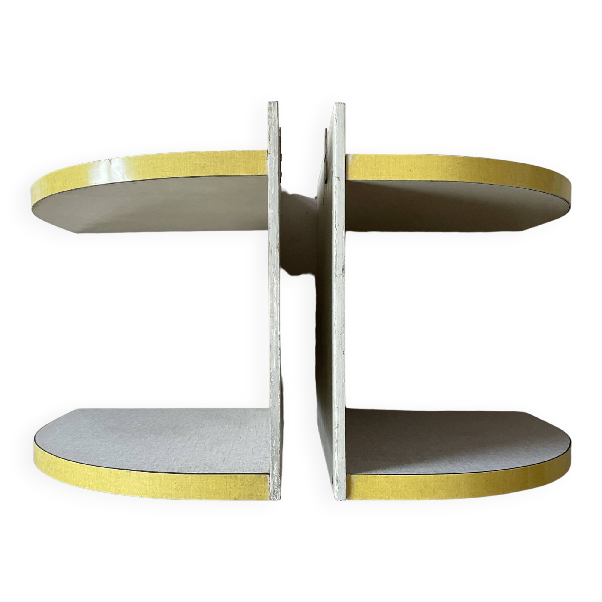 Set of 2 Formica corner shelves