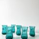 Set of bubble glass water glasses from the 1960s.