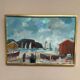 Original Swedish Oil on Canvas – “Coastal Village” by Eric Lo – Signed – Vintage & Framed