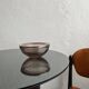 Bol en verre de Murano vintage, accent de table basse, bibliothèque, couleur violet clair.