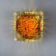 Murano Mazzega orange frosted glass sconce, Italy, 1970s