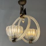 Venetian glass chandelier from Murano, circa 1950.