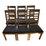 1 lot of 6 oak chairs