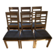 1 lot of 6 oak chairs