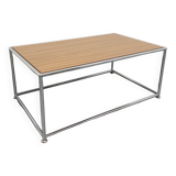 Vintage USM style coffee table in melamine and chrome metal