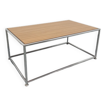 Vintage USM style coffee table in melamine and chrome metal