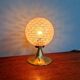 Space Age brass and textured glass table lamp, 1970s