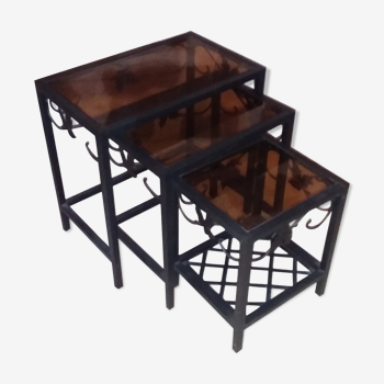 Wrought iron pull out table