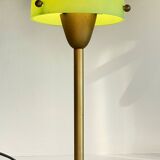 Lampe champignon SCE acier et verre opalin vintage