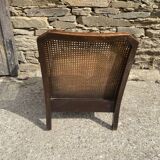 Fauteuil anglais type Chippendale avec coussin