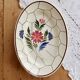 Vintage oval plate faience Saint-Amand model Maurice – Floral decoration