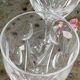 6 large old-cut crystal wine glasses, magnificent patterns
