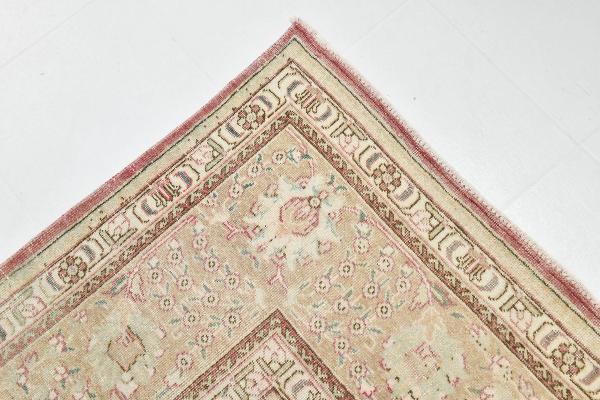 10x15 Faded Red Antique Vintage Persian Rug 60s, 306x478