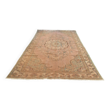 Oushak Melon Turkish Rug 180x290 Rose Vintage Carpet -Rose Beige Rug -Rose Area Rug -Turkish Carpet