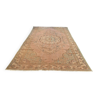 Oushak Melon Turkish Rug 180x290 Rose Vintage Carpet -Rose Beige Rug -Rose Area Rug -Turkish Carpet