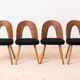 Lot de 4 chaises de salle à manger du milieu du siècle par A.Šuman, retapissées en KVADRAT
