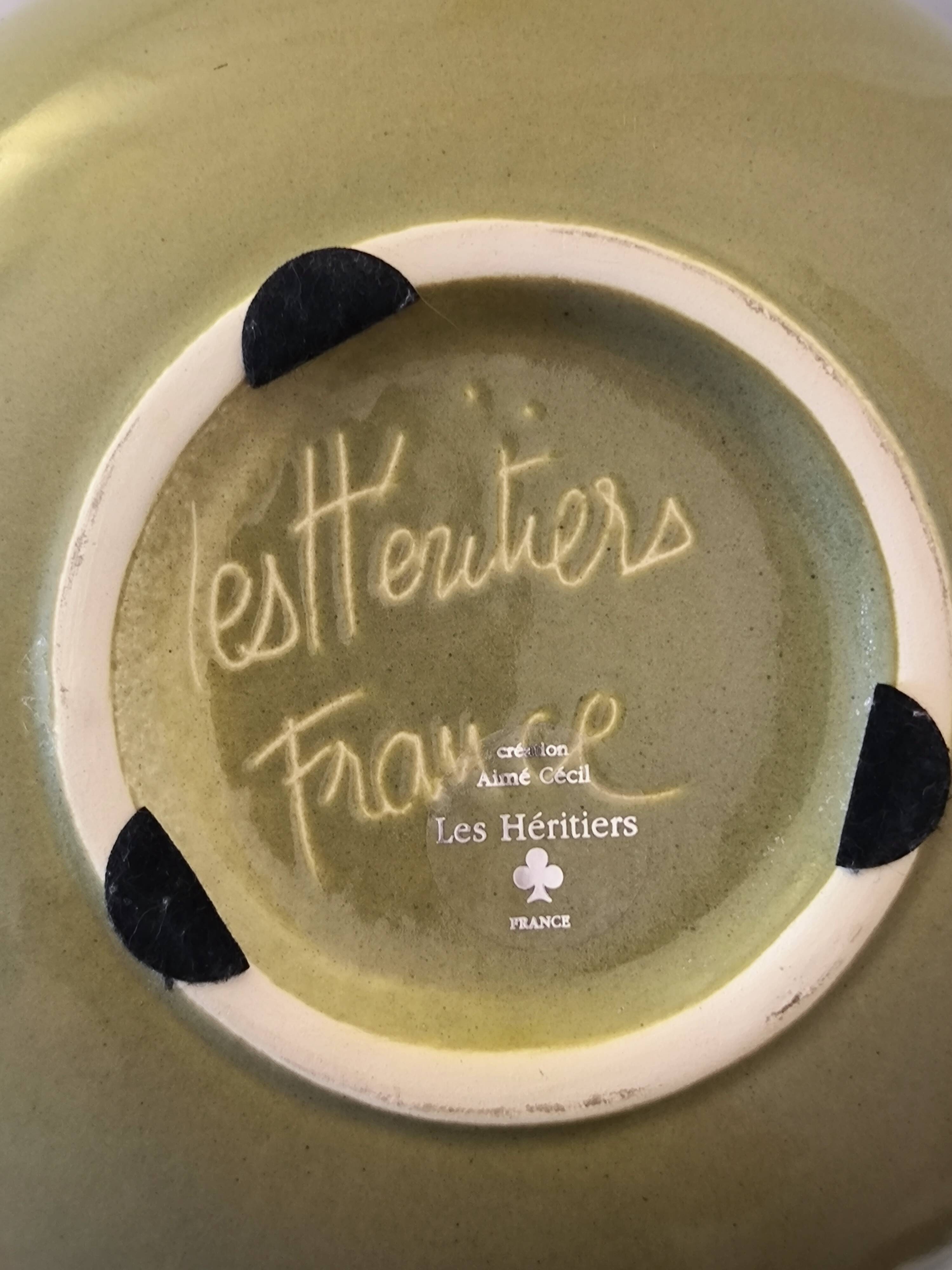 Round ceramic vase LES HERITIERS FRANCE - Creation Aimé Cécile