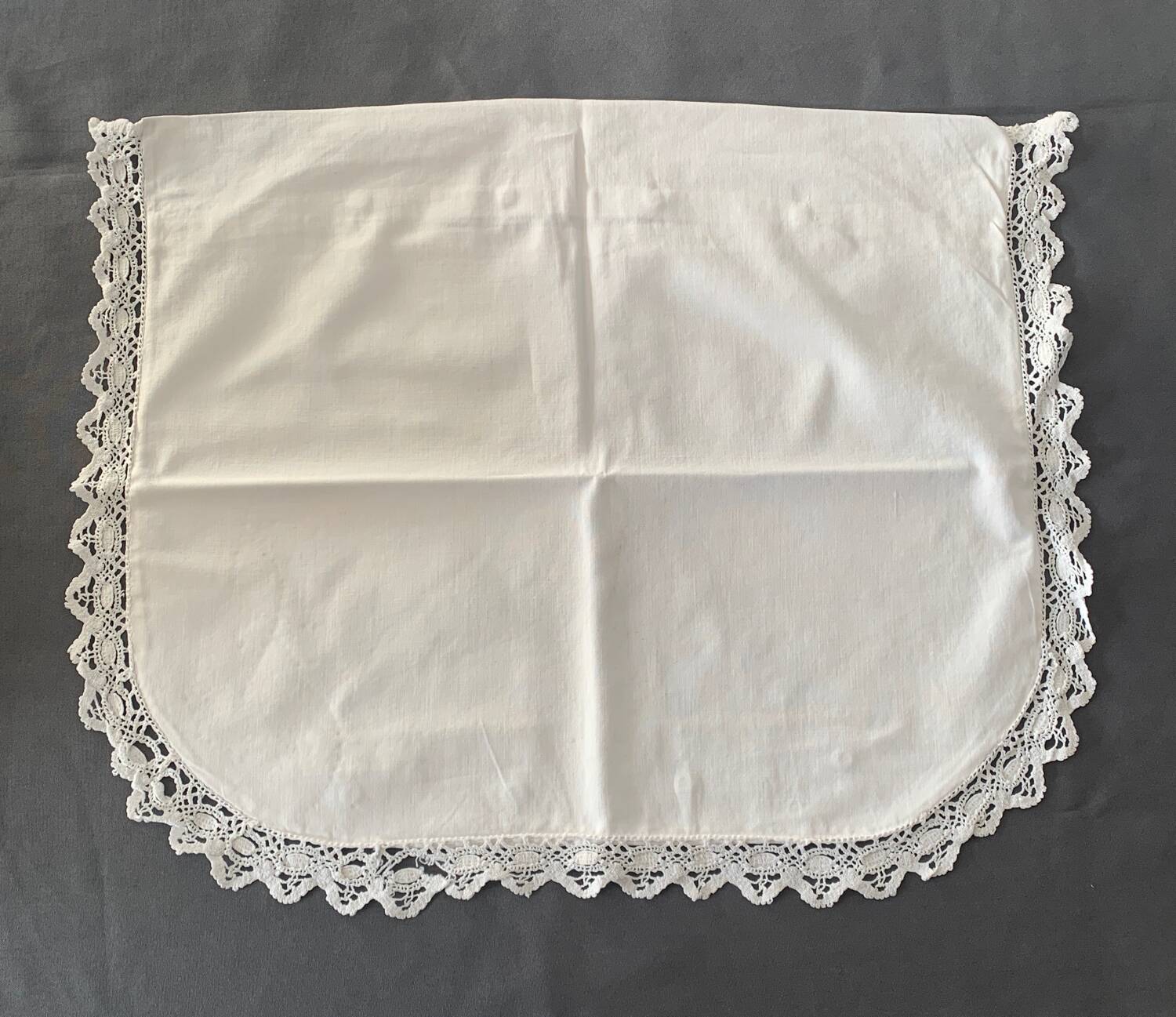 Small old white pillowcase with lace 50x40cm