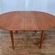 Vintage Round Table in Teak Diameter 110 with butterfly extension
