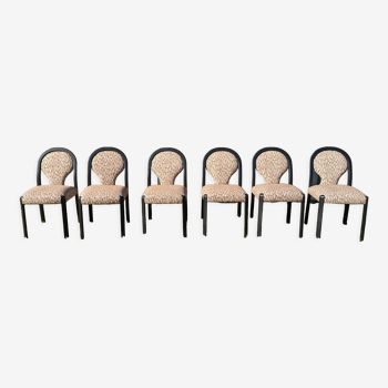 Ensemble de 6 chaises vintages relookées