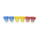 Suite de six verres de couleur à liqueur