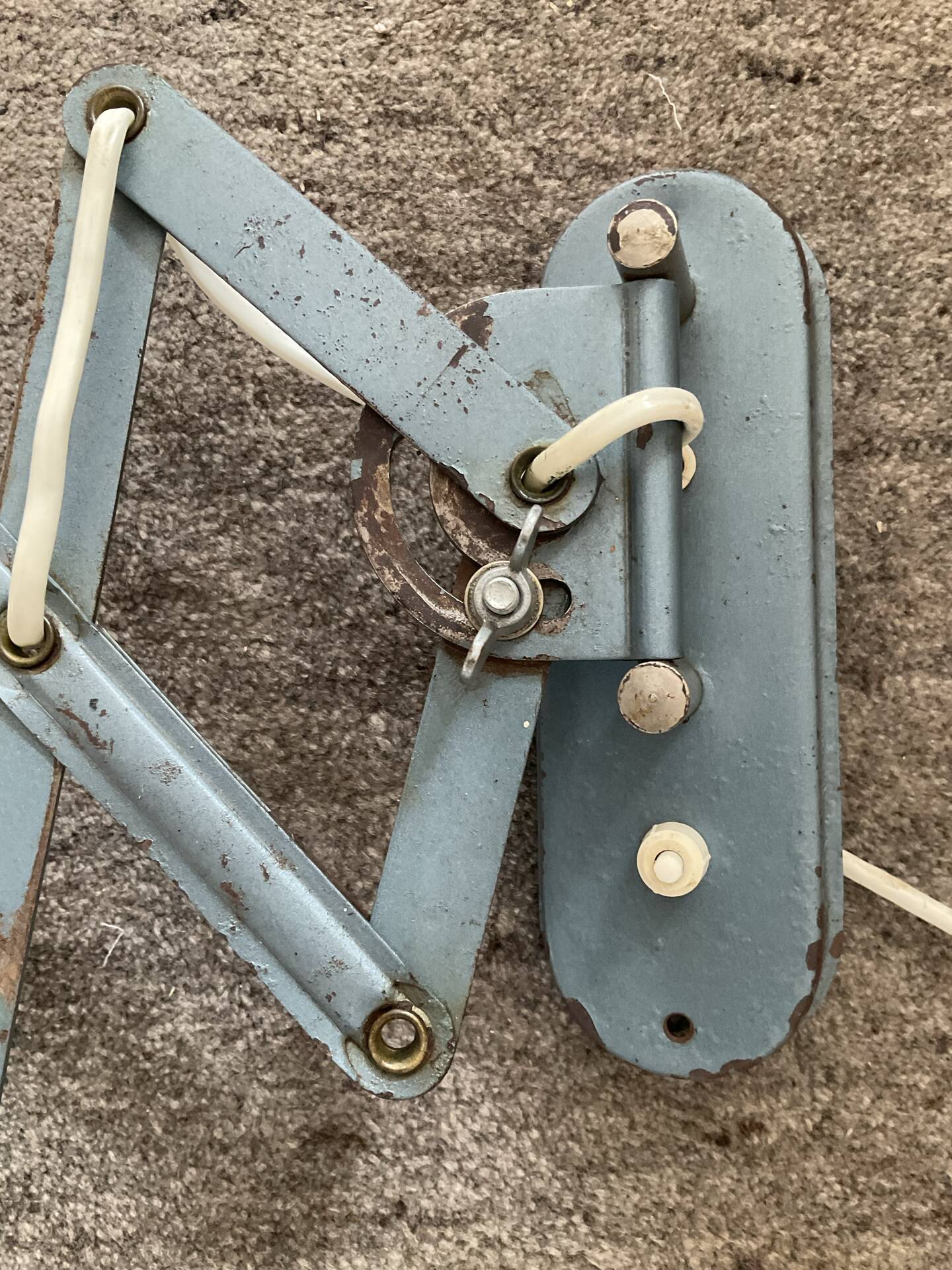 Industrial scissors wall lamp from the 1960s.
