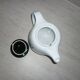 Black and white ceramic coffee maker