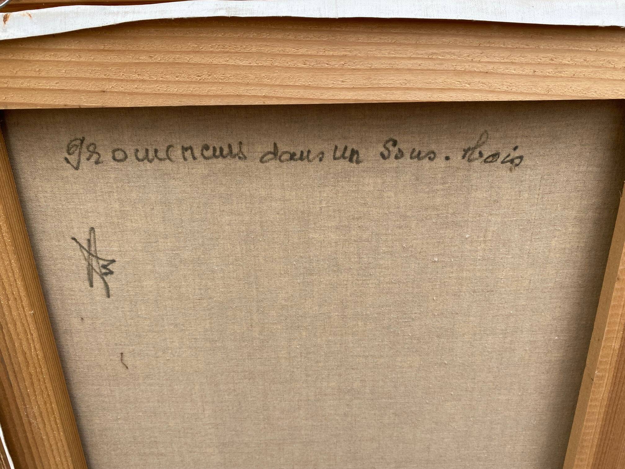 Oil painting signed armand bouvier fauvism style walkers ss le bois