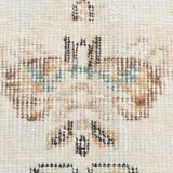 6x10 Cream & Brown Oriental Floral Pattern Vintage Rug, 193x298Cm