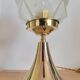 Lampe en laiton avec globe à facettes