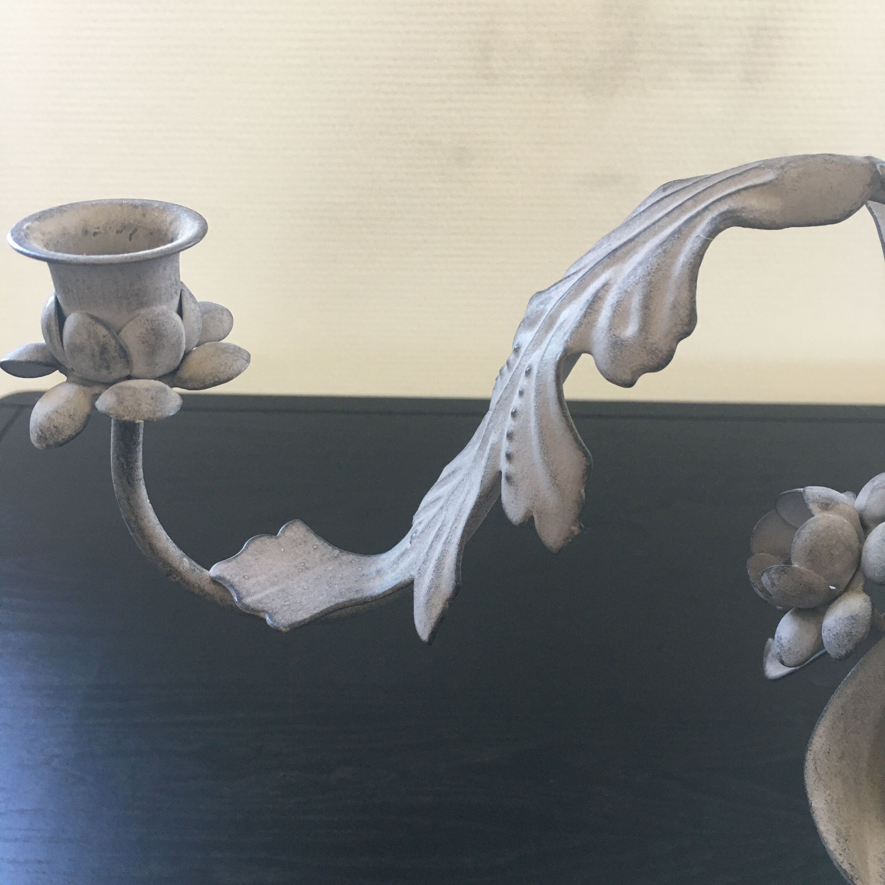 3-branch zinc candelabra