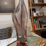 Large glass vase soliflore weaned