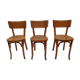Trois chaises Baumann des années 50