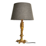 Chic bronze lamp with vintage gold patina