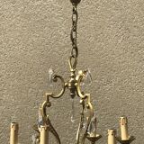 Bronze cage chandelier with tassels ,6 lamps