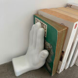 Vintage bookends in the shape of ceramic hands