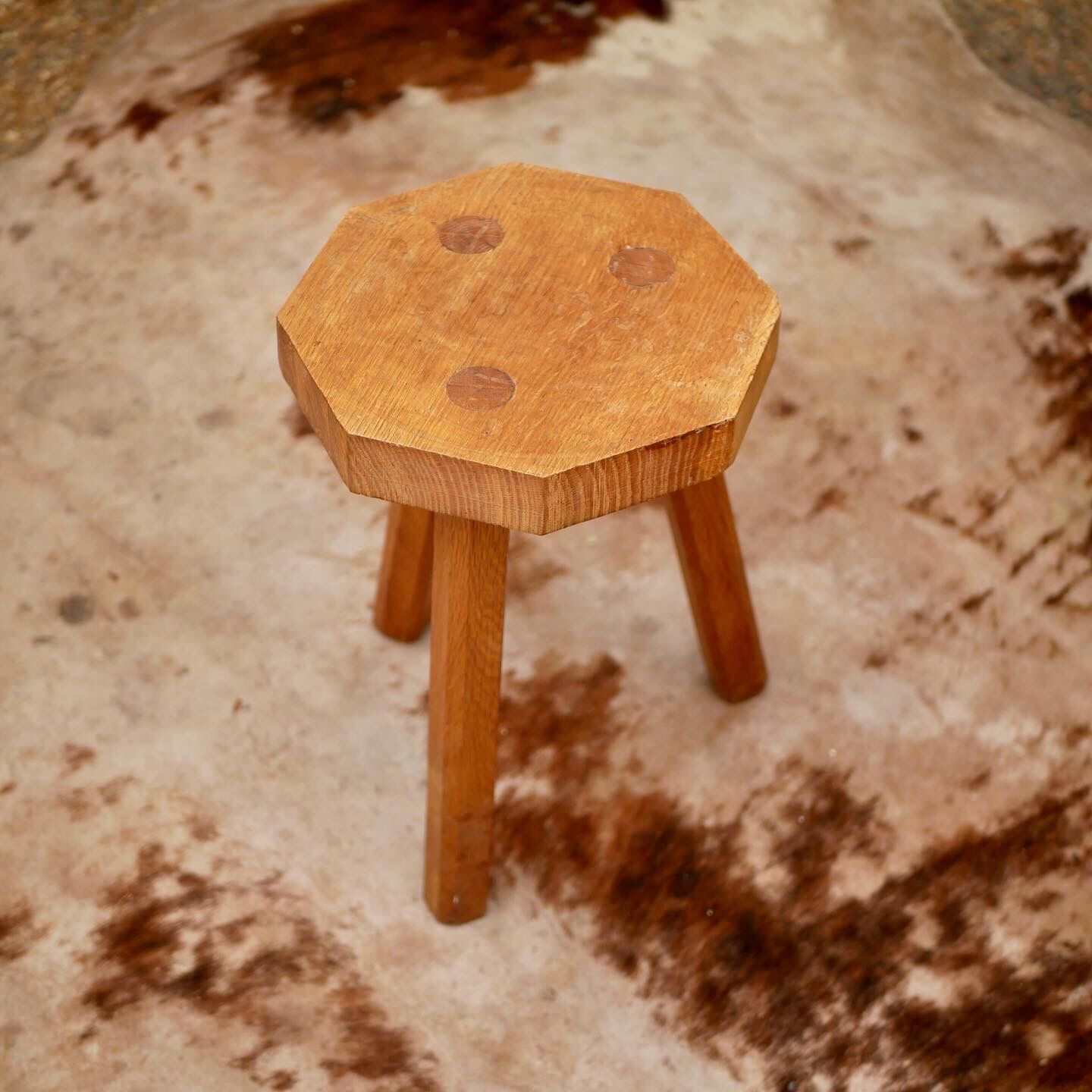 Trio of brutalist stools