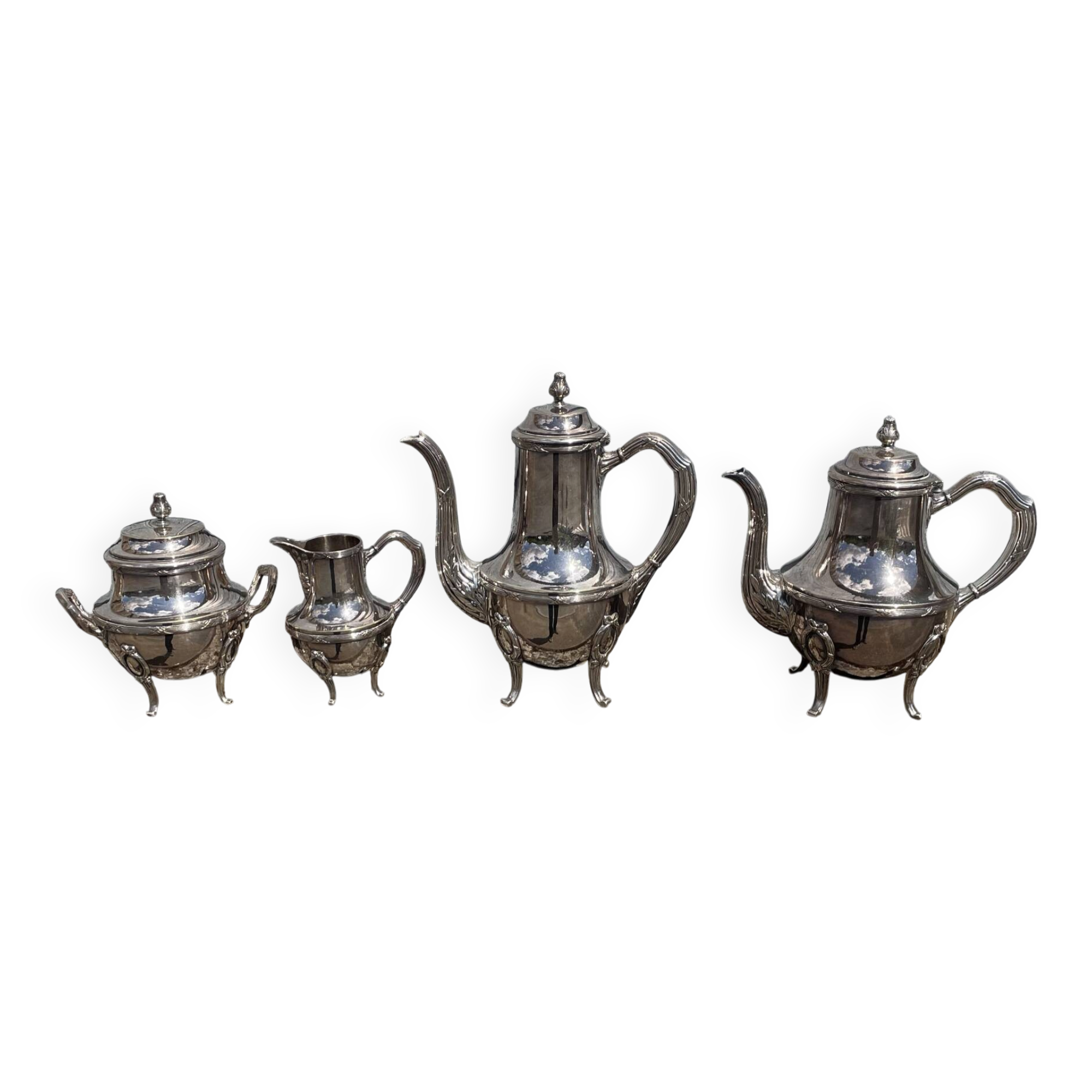 Silver-plated tea and coffee service